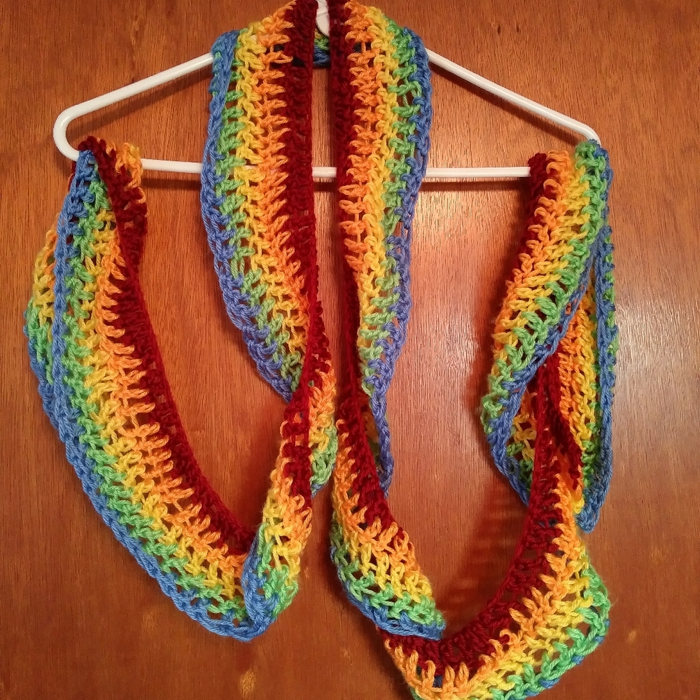 Hand-knitted scarf